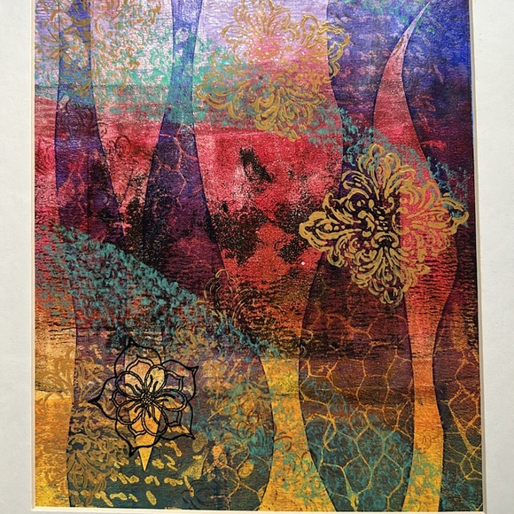 Gel print. Print is 10 x 8 and matting frame is 14 x 11. - Picture 3 of 8